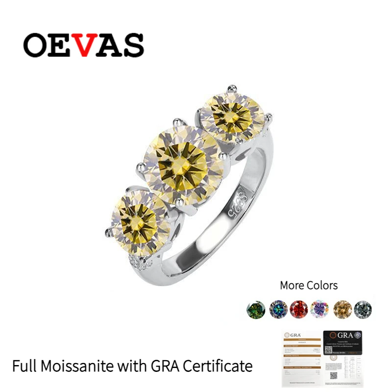 OEVAS 2/4 Carat Colorful Full Moissanite with GRA Wedding Ring For Women 100% 925 Sterling Silver Party Fine Jewelry
OEVAS 2/4 Carat Colorful Full Moissanite with GRA Wedding Ring For Women 100% 925 Sterling Silver Party Fine Jewelry