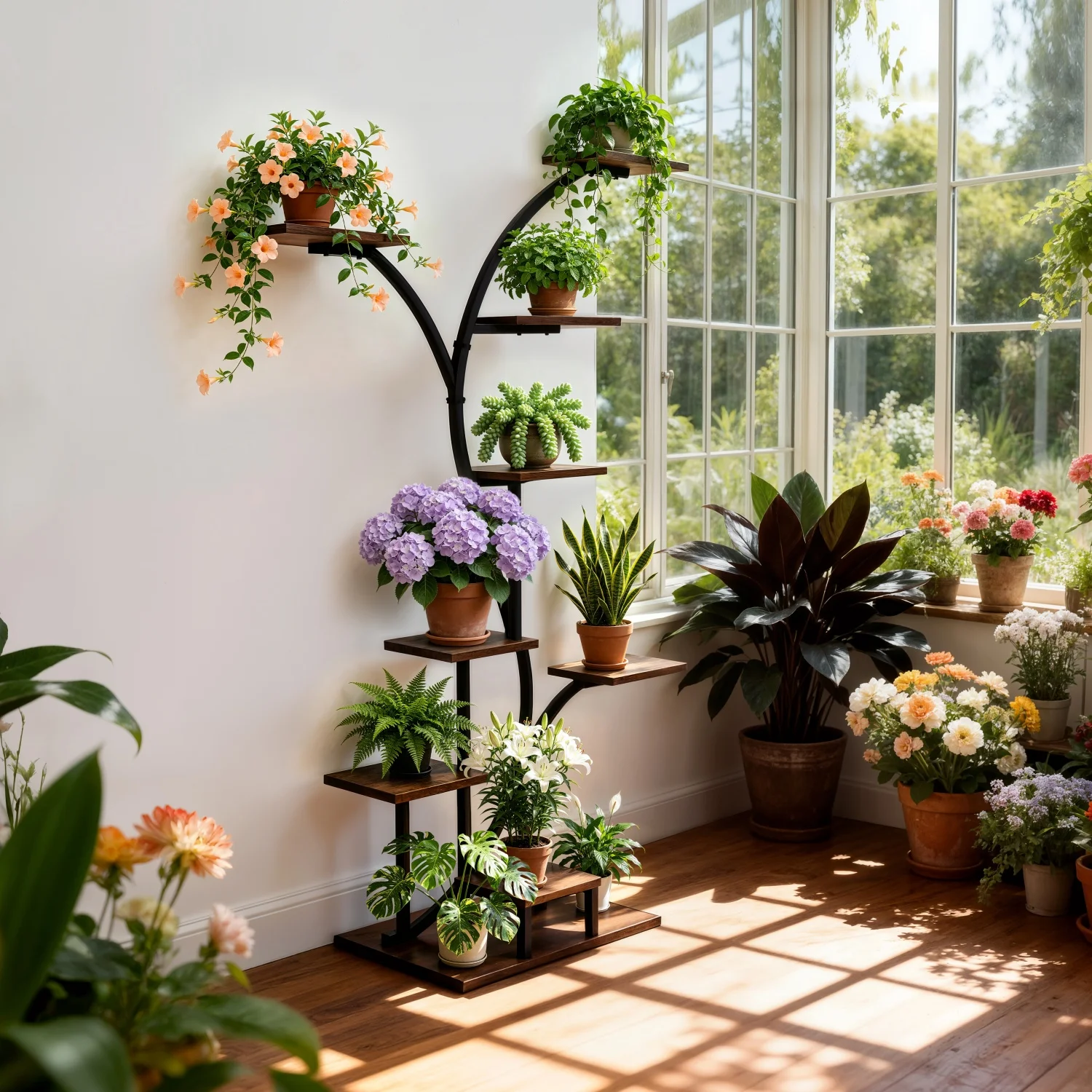 qp-9-tier Tree Shaped Plant Stand with Grow Light Plant Rack Flowers Pot Holder Stand for Garden Patios Balcony-
qp-9-tier Tree Shaped Plant Stand with Grow Light Plant Rack Flowers Pot Holder Stand for Garden Patios Balcony-
