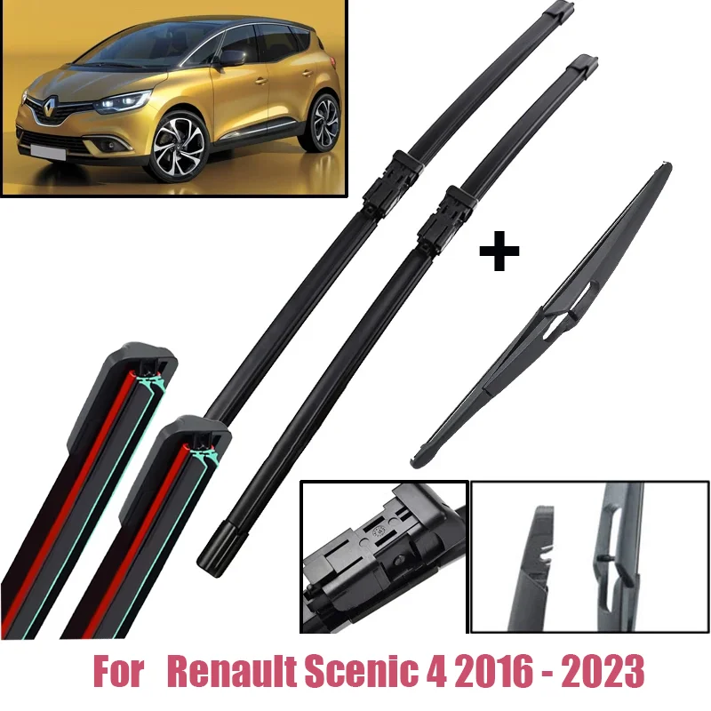 Wiper Front & Rear Wiper Blades Set For Renault Scenic 4 2016 - 2023 Windshield Windscreen Window 30"+26"+12"
Wiper Front & Rear Wiper Blades Set For Renault Scenic 4 2016 - 2023 Windshield Windscreen Window 30"+26"+12"
