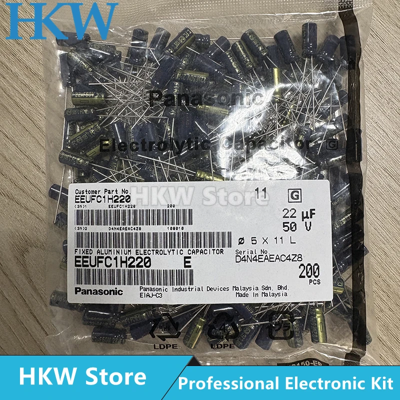 200pcs FC Series 22UF50V EEUFC1H220 5*11MM Electrolytic Capacitor Hi-Fi Audio Capacitor 50V22UF 22UF 50V
200pcs FC Series 22UF50V EEUFC1H220 5*11MM Electrolytic Capacitor Hi-Fi Audio Capacitor 50V22UF 22UF 50V
