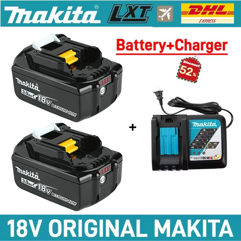 Makita 100% original battery,18V 6AH//5AH/3AH tool battery is suitable for Makita Makita BL1860B BL1850 BL1830 lithium battery
Makita 100% original battery,18V 6AH//5AH/3AH tool battery is suitable for Makita Makita BL1860B BL1850 BL1830 lithium battery
