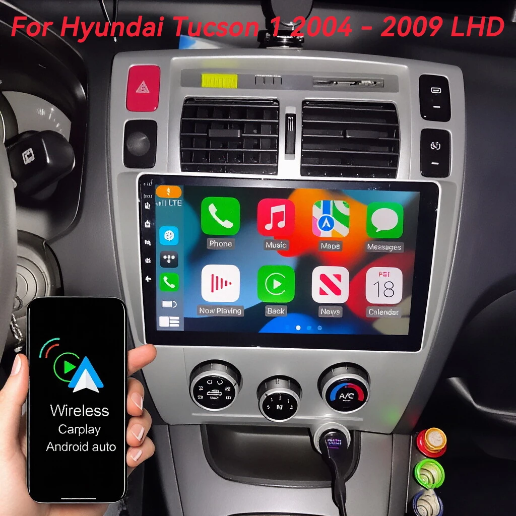 Android 16 Carplay Auto For Hyundai Tucson 1 2004 - 2009 LHD Car Radio Multimedia Video Player GPS Navigation Stereo Head Unit
Android 16 Carplay Auto For Hyundai Tucson 1 2004 - 2009 LHD Car Radio Multimedia Video Player GPS Navigation Stereo Head Unit
