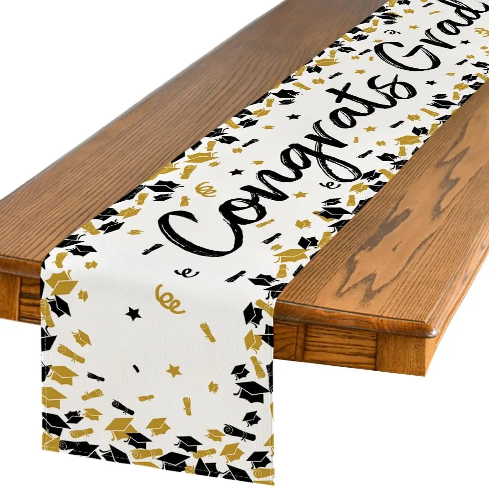 Diploma Cap Congrats Grad 2025 Graduation Linen Table Runner Party Decor Holiday Kitchen Dining Table Runners Graduation Decor
Diploma Cap Congrats Grad 2025 Graduation Linen Table Runner Party Decor Holiday Kitchen Dining Table Runners Graduation Decor