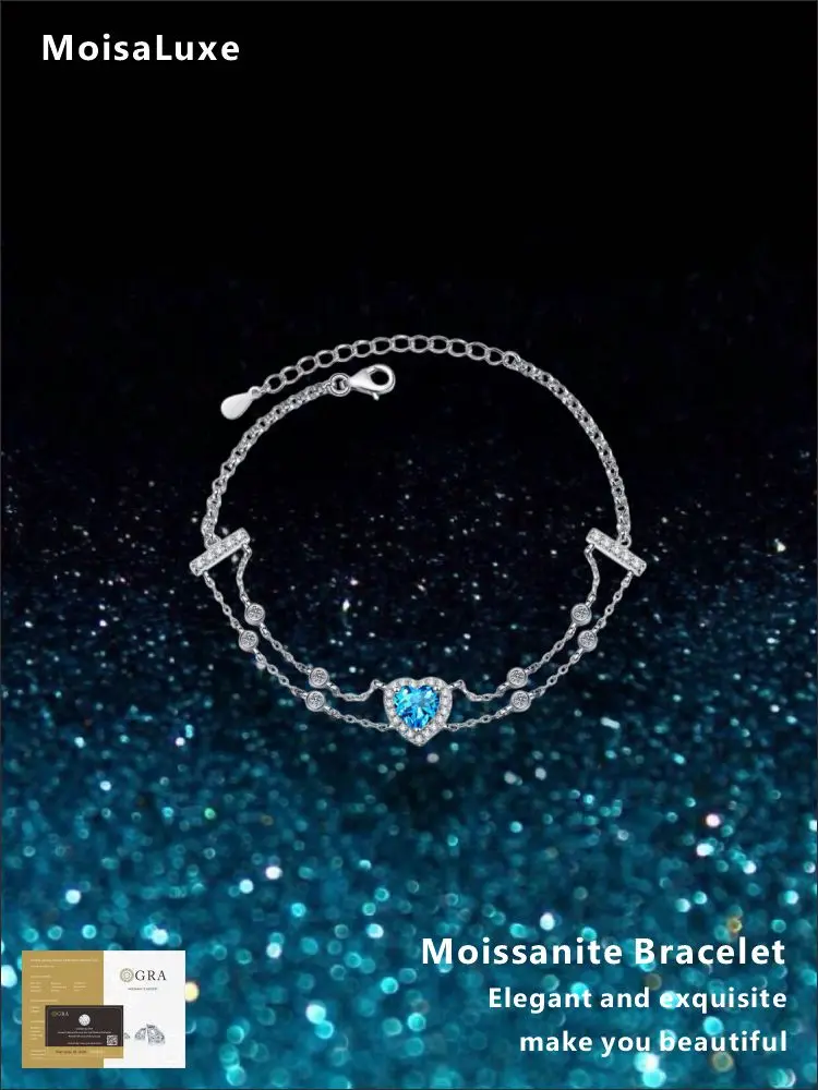MoisaLuxe Moissanite Sterling 925 Silver Bracelets Double Layered Love Hemming Sweet and Cute Wind or Girlfriend Gift With GRA
MoisaLuxe Moissanite Sterling 925 Silver Bracelets Double Layered Love Hemming Sweet and Cute Wind or Girlfriend Gift With GRA