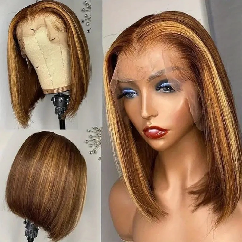 Fashionable lace front , bobo style with middle-parted bangs, face-shaping wig
Fashionable lace front , bobo style with middle-parted bangs, face-shaping wig