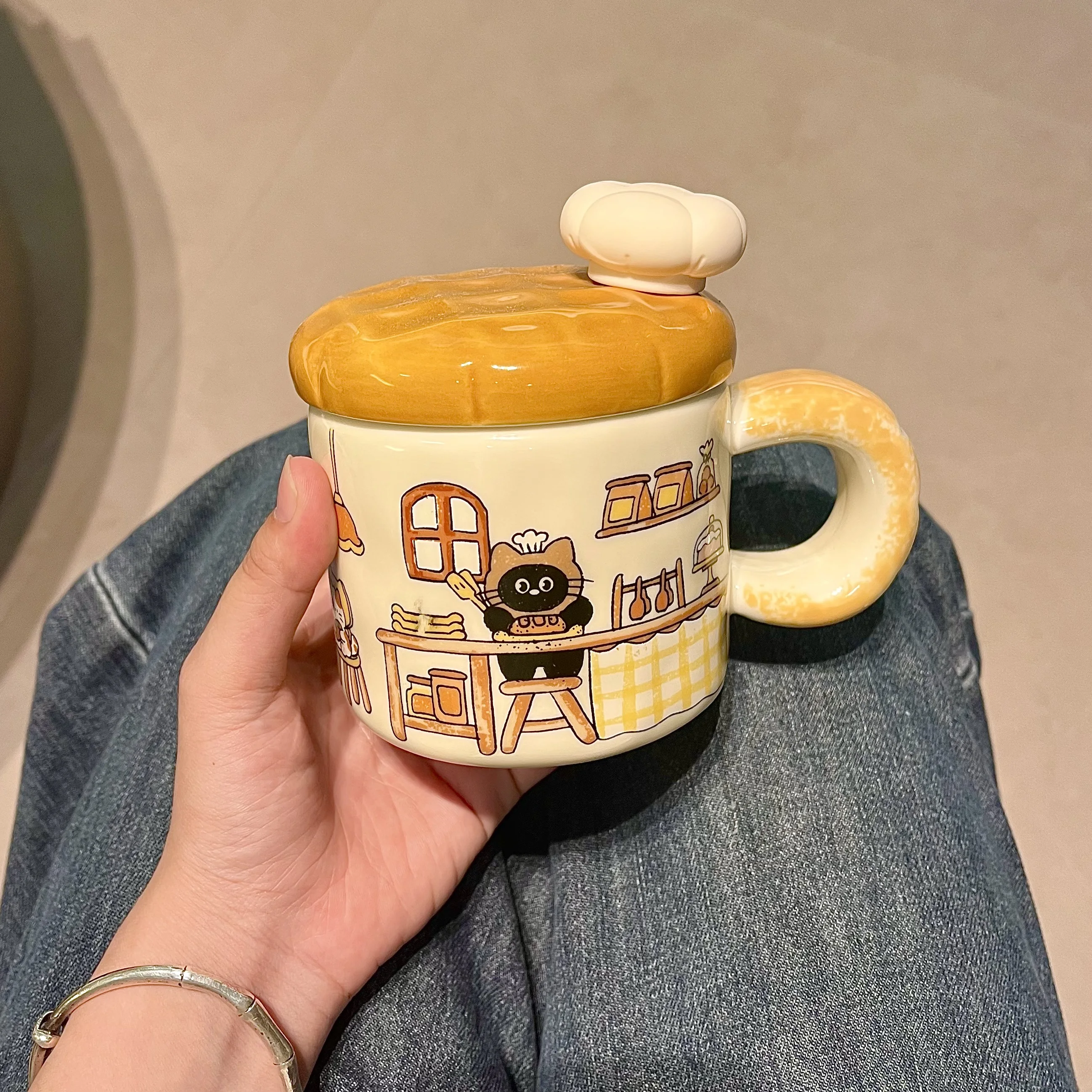 Cute Cerc Mugs with Lid Design High Aesthetic Value Home Use Water Cups Birthday Gifts Handmade Crted Single Ear Handle
Cute Cerc Mugs with Lid Design High Aesthetic Value Home Use Water Cups Birthday Gifts Handmade Crted Single Ear Handle