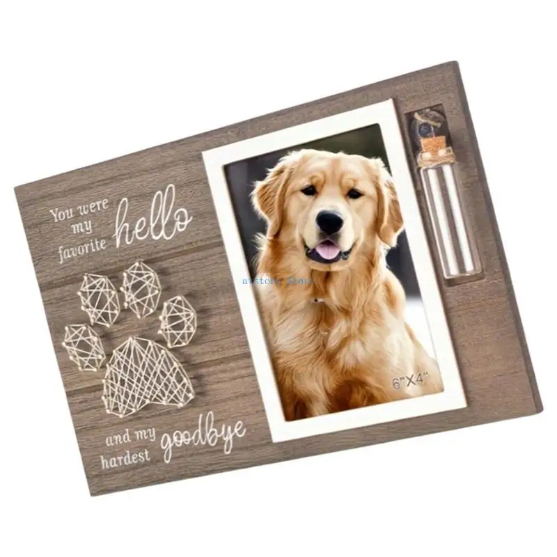 H37D Pet Memorial Photo Frame for Dog and Cats Picture Frame with Small Glass Bottle Loss of Dog Cats Sympathy Gift
H37D Pet Memorial Photo Frame for Dog and Cats Picture Frame with Small Glass Bottle Loss of Dog Cats Sympathy Gift