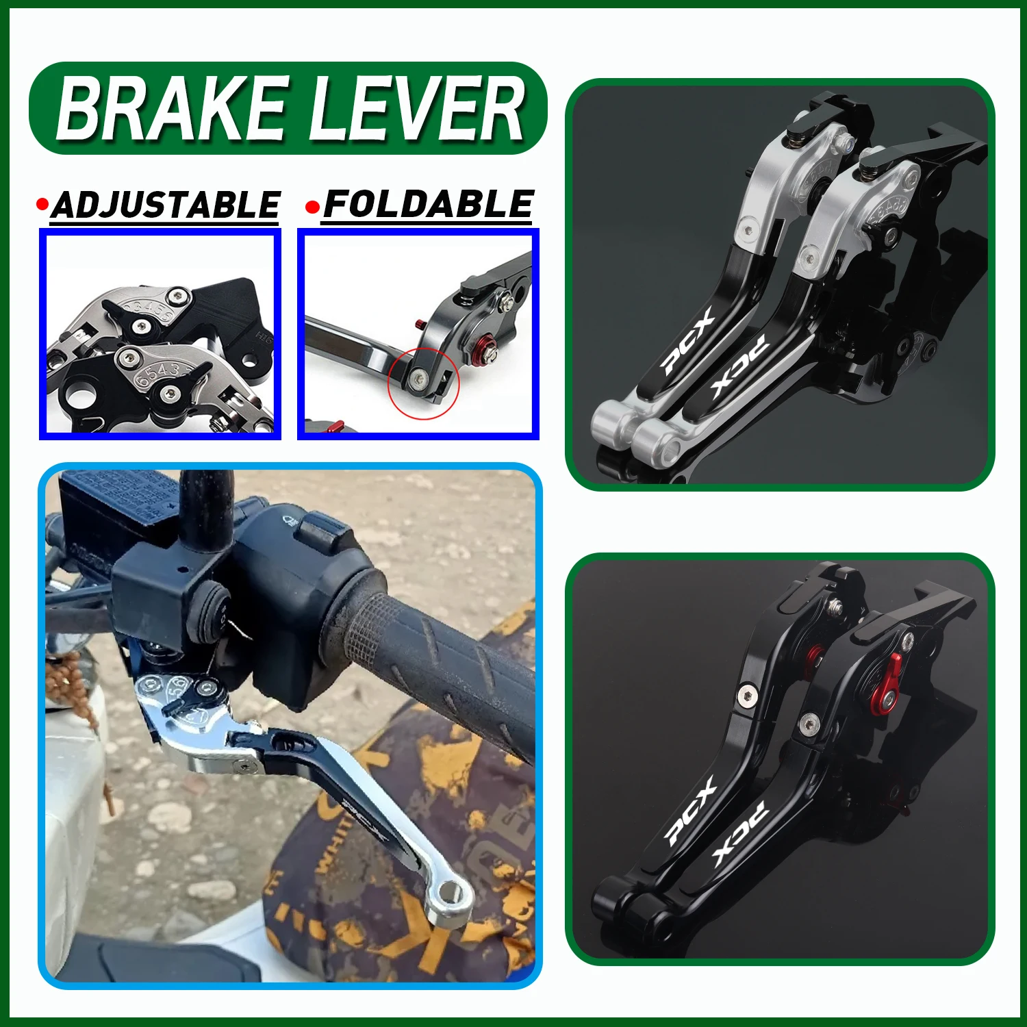For Honda PCX 160/150/125 2010-2024 Motor Accessories Brake Lever Clutch Lever Set Adjustable Folding Handle Guard Levers PCX160
For Honda PCX 160/150/125 2010-2024 Motor Accessories Brake Lever Clutch Lever Set Adjustable Folding Handle Guard Levers PCX160