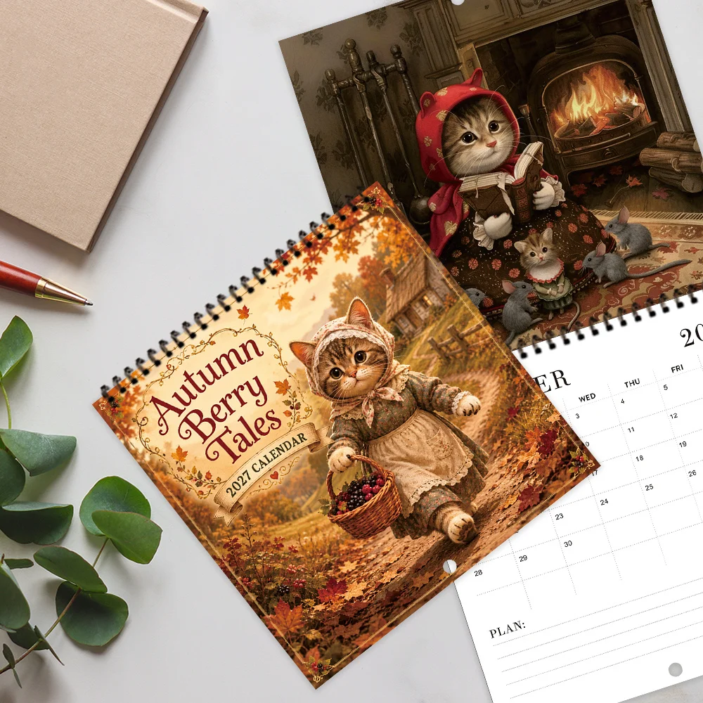 1pc 2027 wall calendar,Fairy Tale World Cat theme, 12-month monthly planner, perfect gift for birthdays, Christmas, and New Year
1pc 2027 wall calendar,Fairy Tale World Cat theme, 12-month monthly planner, perfect gift for birthdays, Christmas, and New Year