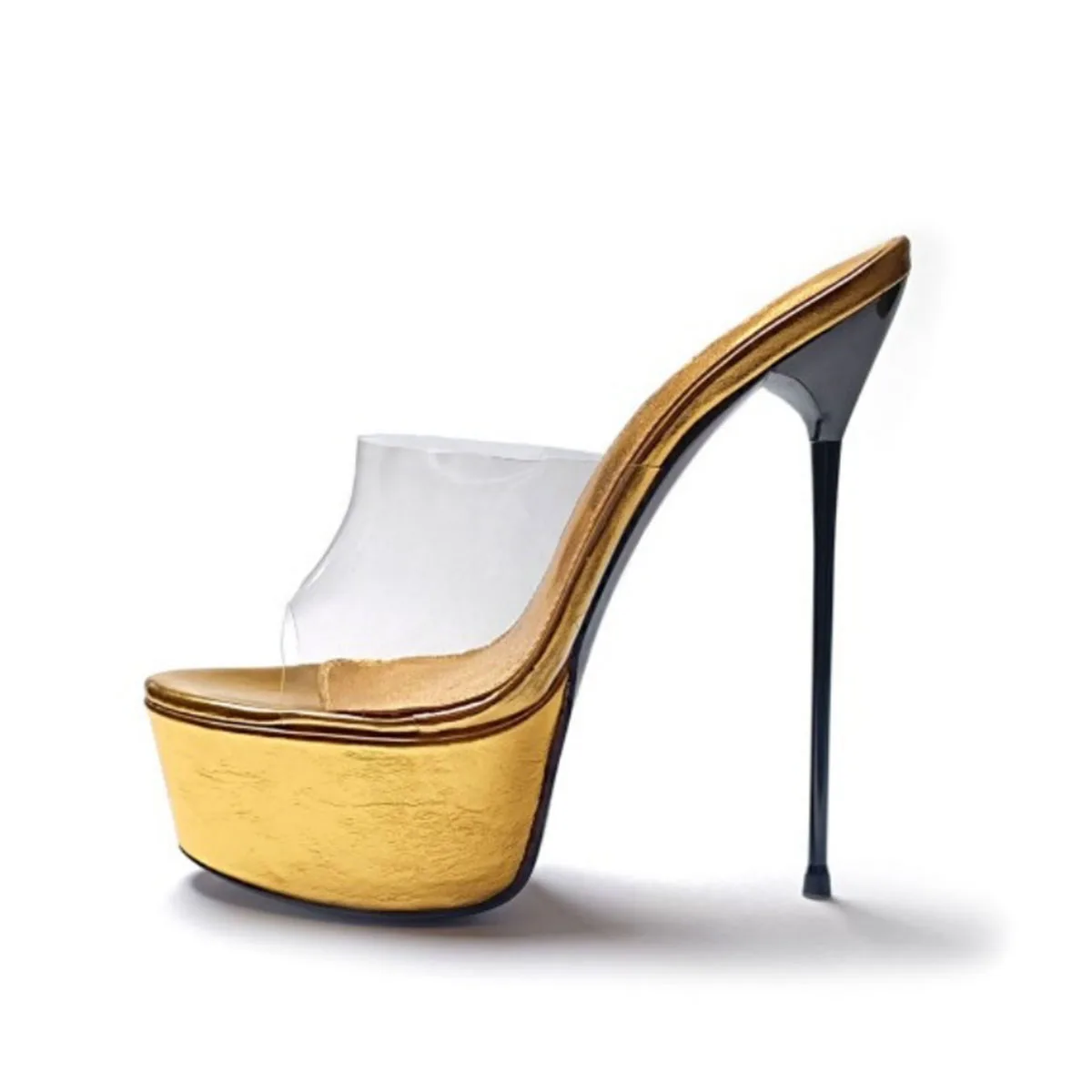 Arden Furtado Summer transparent PVC Peep toe Slippers Round toe Platform Super high heel Word slippers Catwalk shoes
Arden Furtado Summer transparent PVC Peep toe Slippers Round toe Platform Super high heel Word slippers Catwalk shoes