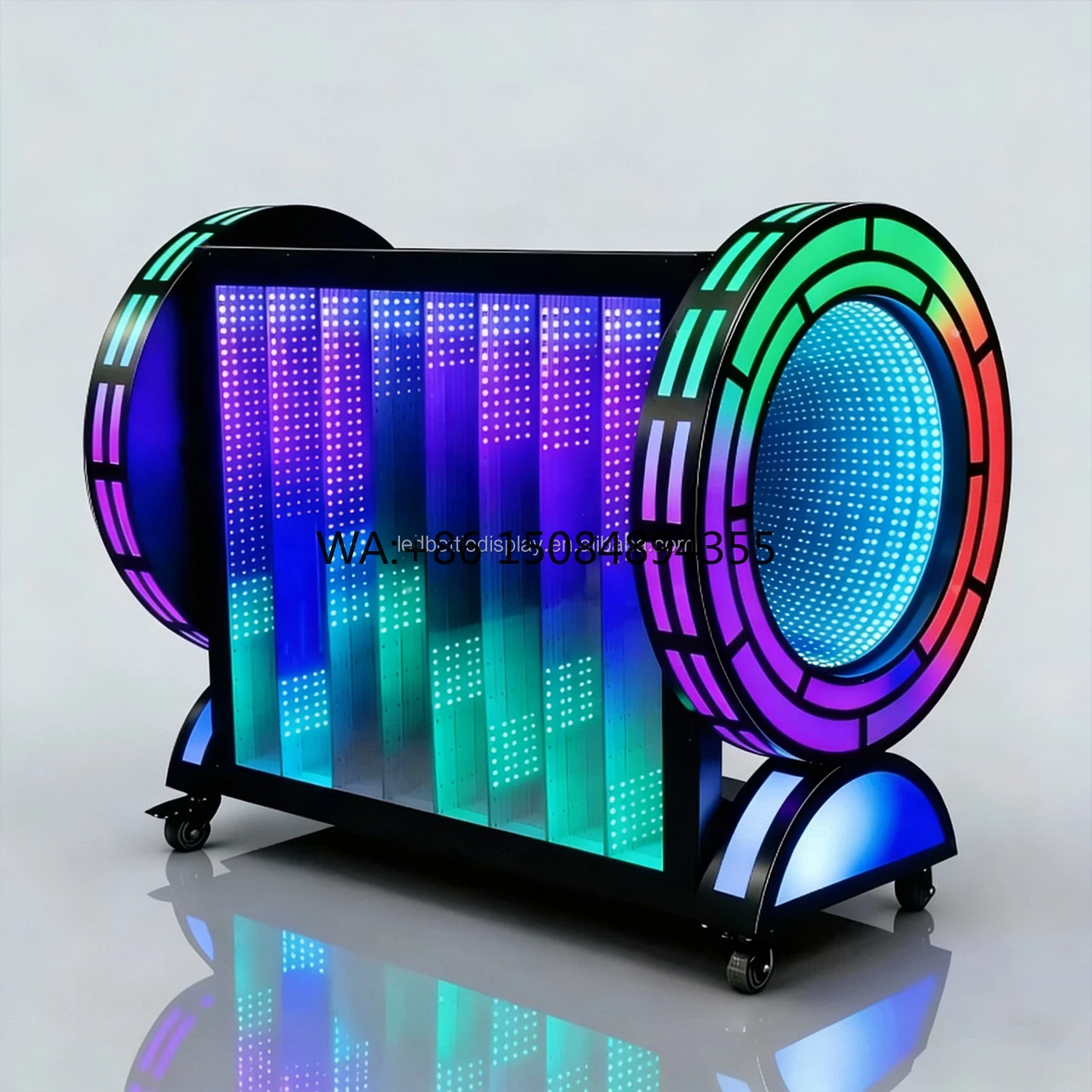 LiqVis Live Show LED DJ Booth Table Metal IP67 Protection Abyss Light Effect Colorful Dynamic Screen Mobile Control Nightclub
LiqVis Live Show LED DJ Booth Table Metal IP67 Protection Abyss Light Effect Colorful Dynamic Screen Mobile Control Nightclub