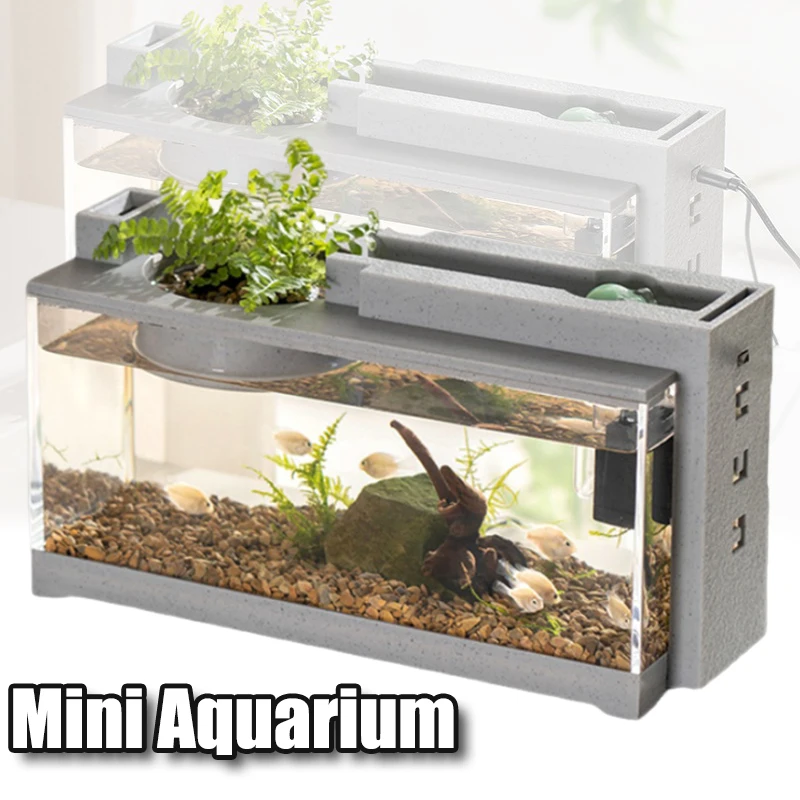 Tabletop Fish Tank Living Room Household Silent Water Pump Heating Pad Built-in Light Strip Aquarium Gold Fish Tank Landscape
Tabletop Fish Tank Living Room Household Silent Water Pump Heating Pad Built-in Light Strip Aquarium Gold Fish Tank Landscape
