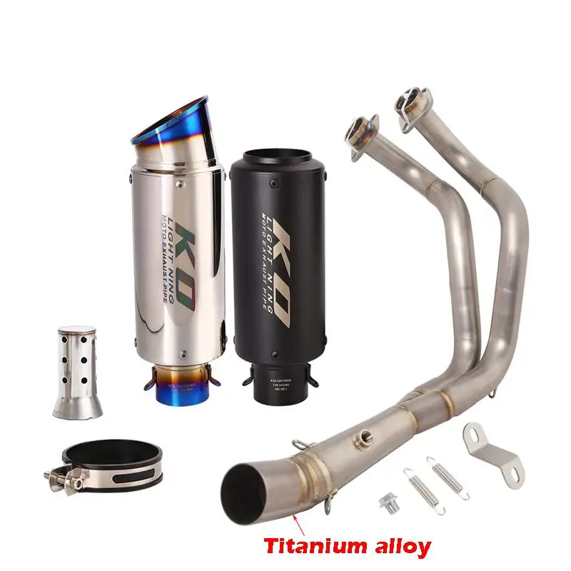 Whole Exhaust System Titanium Alloy Motorcycle Front Link Pipe Slip On Mufflers For Yamaha YZF-R7 2021-2023 MT-07 FZ07 2022 2023
Whole Exhaust System Titanium Alloy Motorcycle Front Link Pipe Slip On Mufflers For Yamaha YZF-R7 2021-2023 MT-07 FZ07 2022 2023