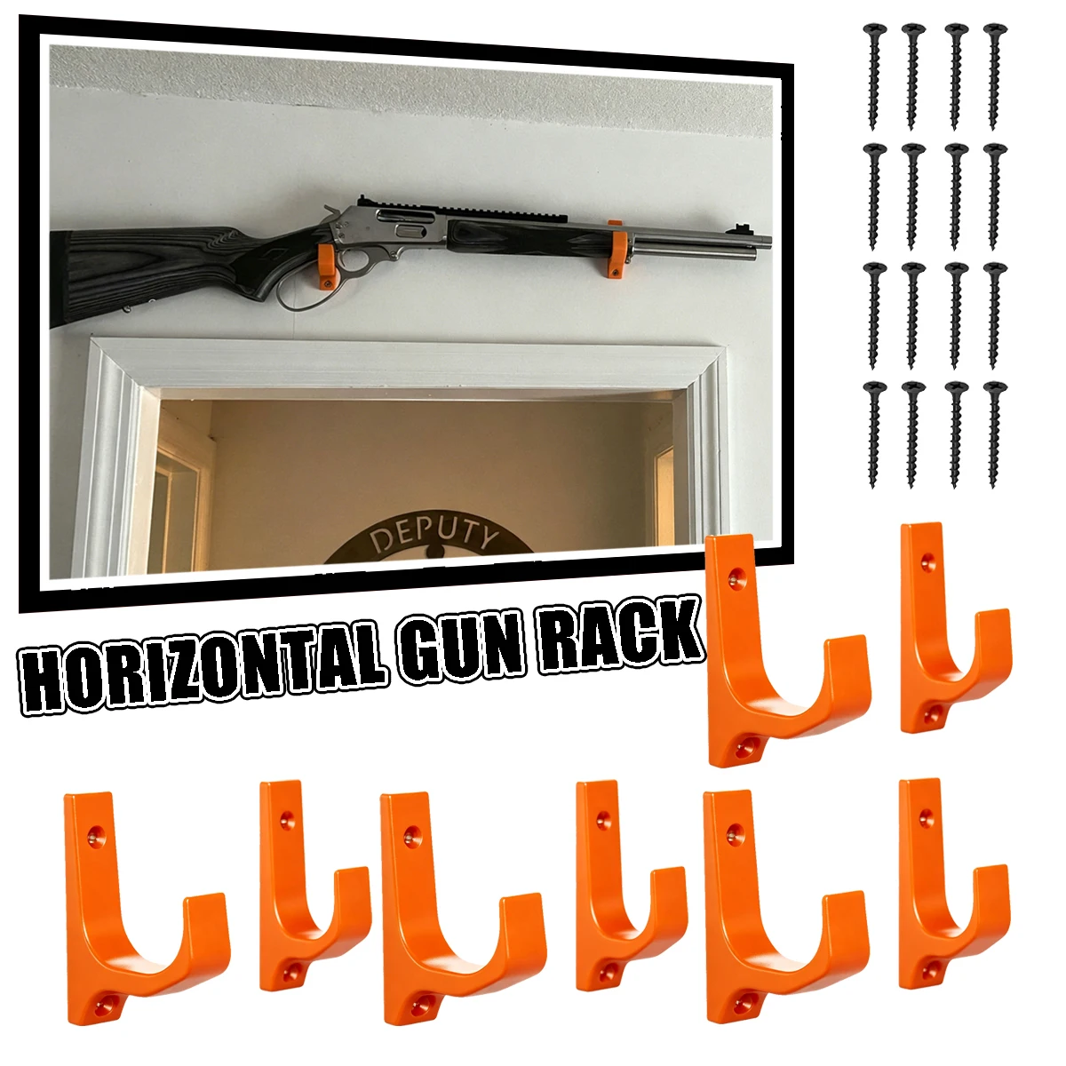 8Pcs Horizontal Wall Mount Gun Rack & Bow Hanger, Soft Padded Metal Rifle Shotgun Storage Hooks for Hunting & Home Display
8Pcs Horizontal Wall Mount Gun Rack & Bow Hanger, Soft Padded Metal Rifle Shotgun Storage Hooks for Hunting & Home Display
