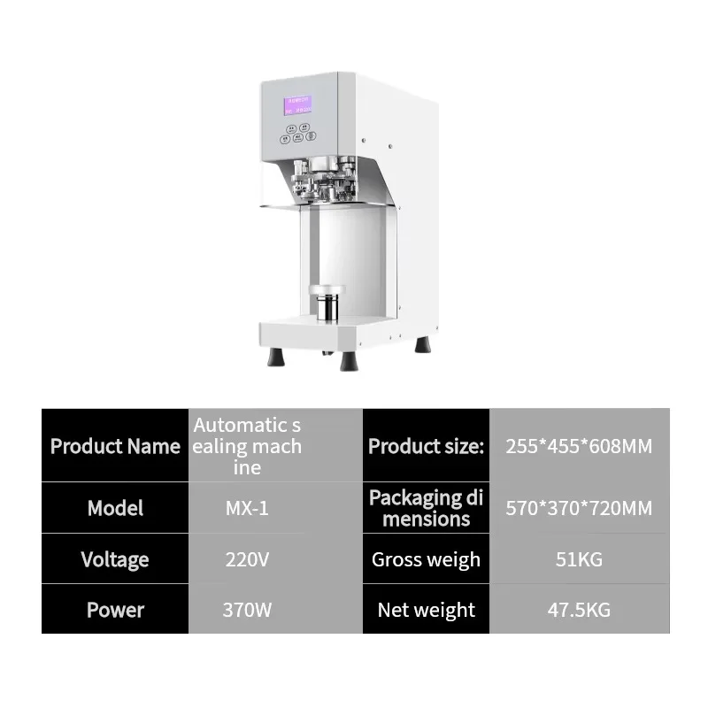 Automatic Electric Non-Rotating Heat Sealing Machine for Beverage Cans Bottles-High Efficiency Plastic Sealer 304 Stainless
Automatic Electric Non-Rotating Heat Sealing Machine for Beverage Cans Bottles-High Efficiency Plastic Sealer 304 Stainless