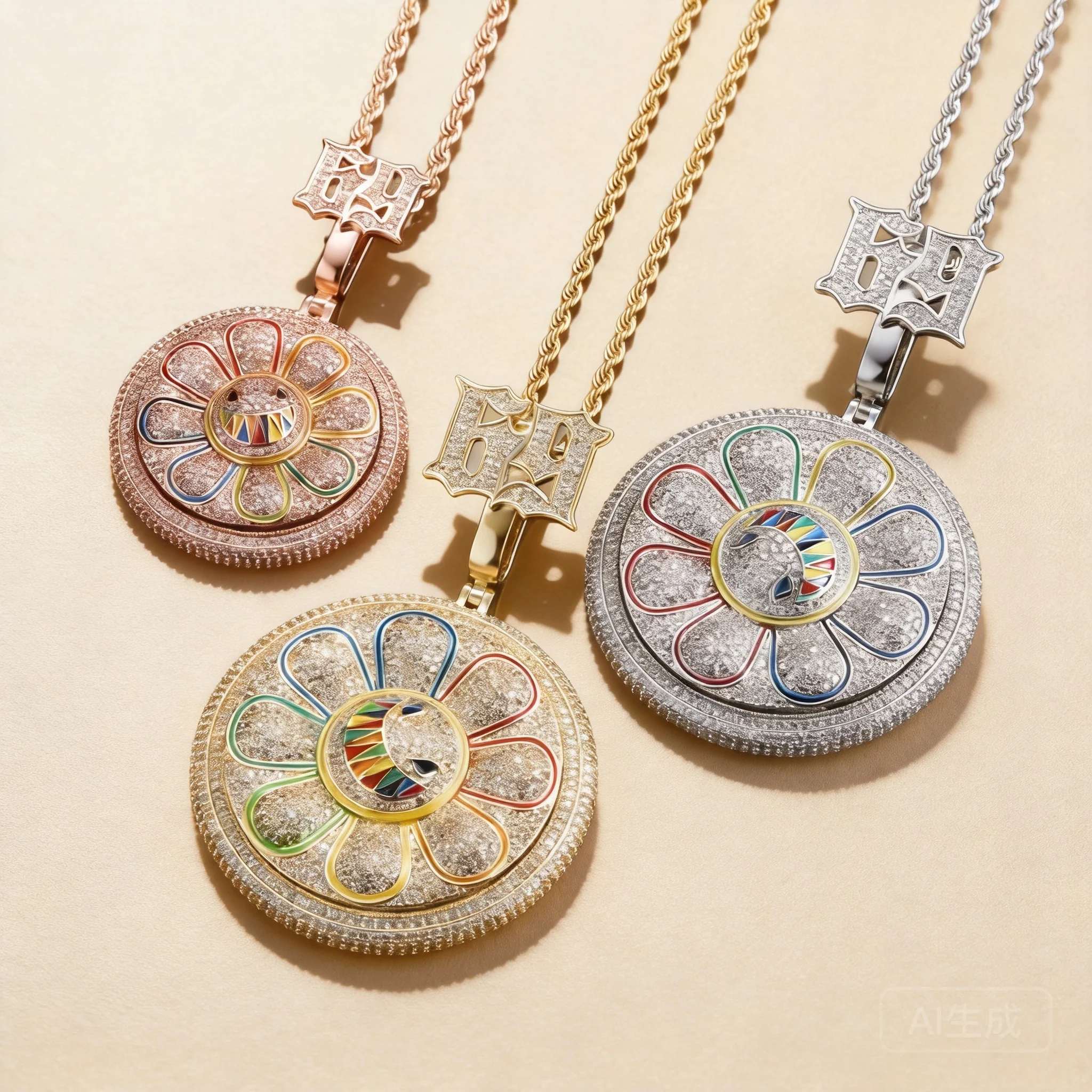 Chinese Style Auspicious Lucky Rotatable Sunflower Smiley Pendant Necklace Iced Out Cz Colorful Enamel Hip Hop Chain For Men Wom
Chinese Style Auspicious Lucky Rotatable Sunflower Smiley Pendant Necklace Iced Out Cz Colorful Enamel Hip Hop Chain For Men Wom