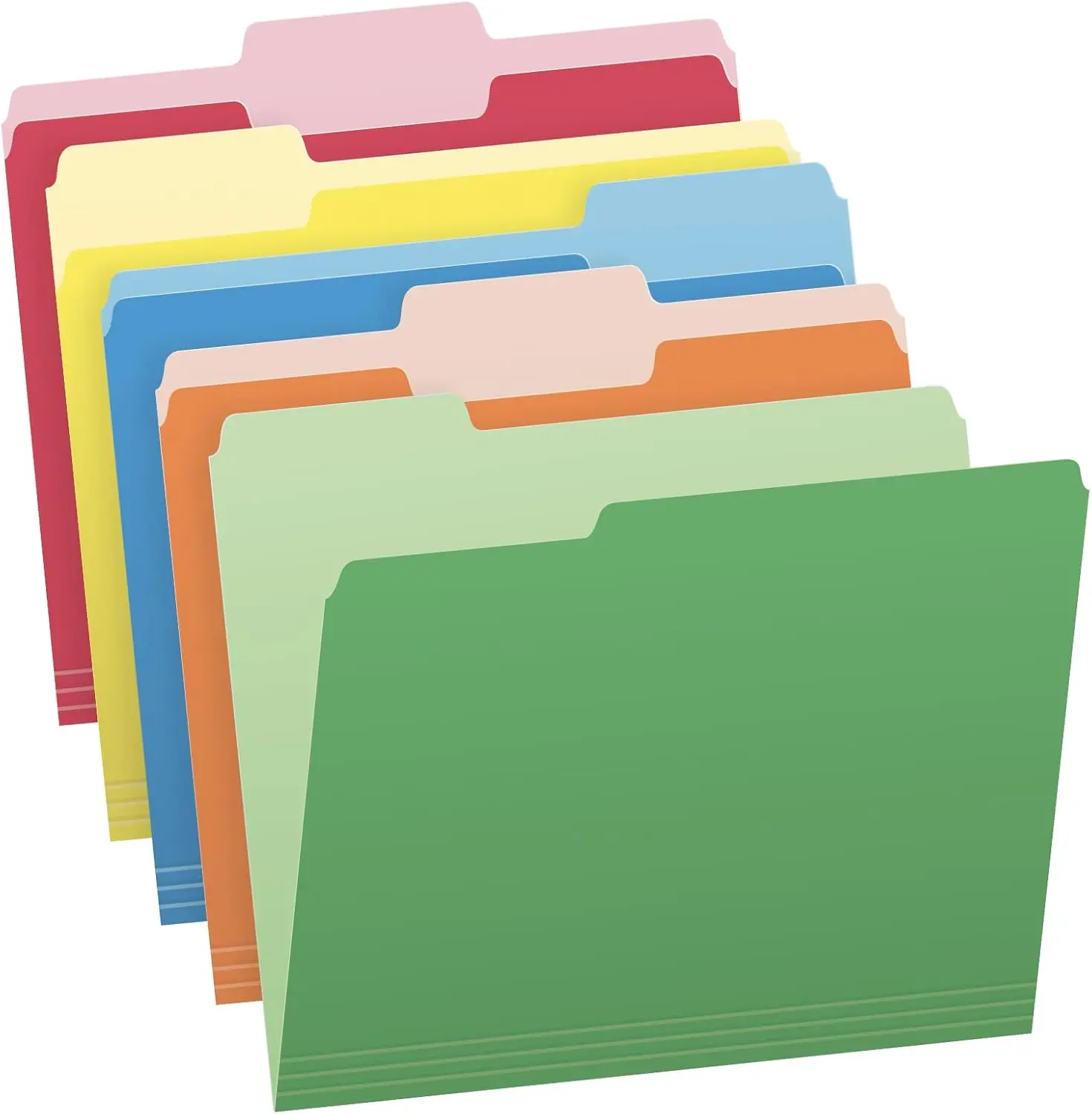 Colored File Folders 100 Pack Letter Size 8.5x11 with 3 Tabs for Home Office School Document Organization
Colored File Folders 100 Pack Letter Size 8.5x11 with 3 Tabs for Home Office School Document Organization