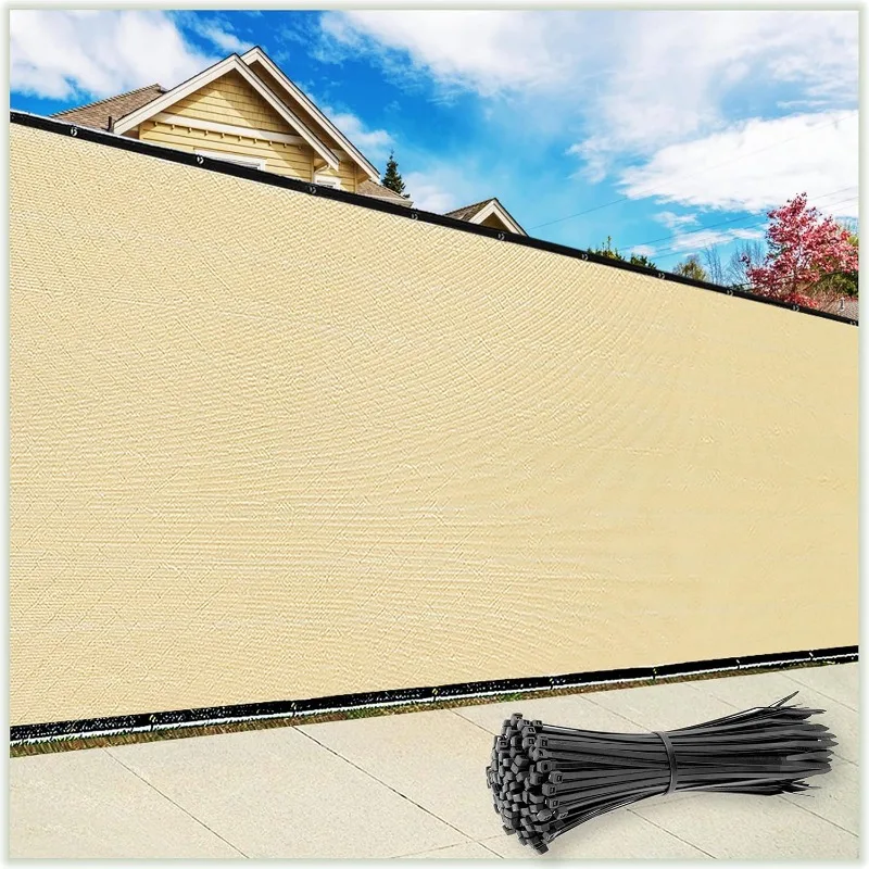 6' x 50' Beige Fence Privacy Screen Windscreen Cover Fabric Shade Tarp Netting Mesh Cloth - Commercial Grade 170 GSM
6' x 50' Beige Fence Privacy Screen Windscreen Cover Fabric Shade Tarp Netting Mesh Cloth - Commercial Grade 170 GSM