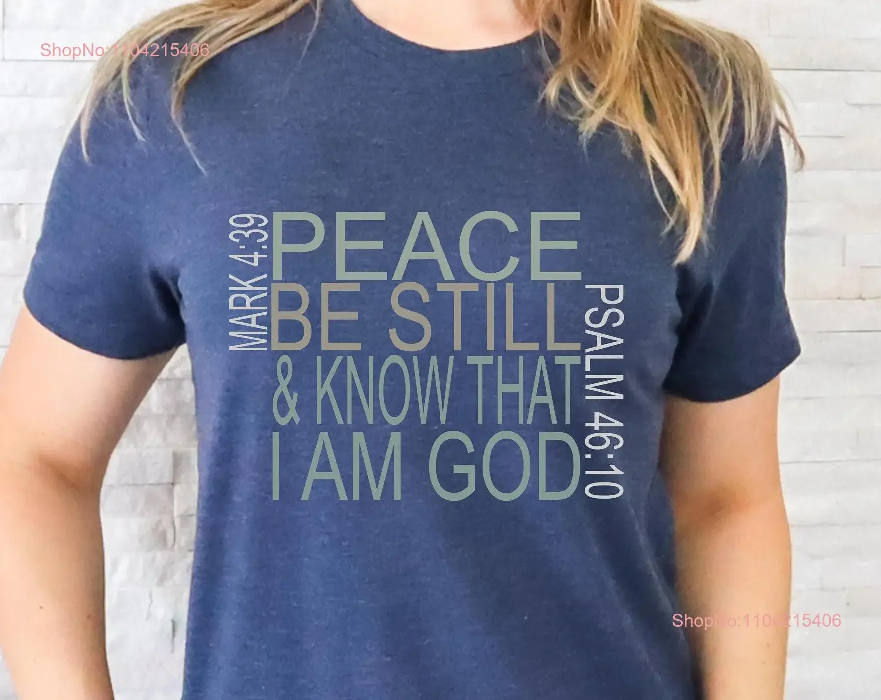 Христианская футболка Peace Bible Verse Be Still and Know Темно-синяя белая винтажная потертая уличная одежда унисекс Удобная мода
Христианская футболка Peace Bible Verse Be Still and Know Темно-синяя белая винтажная потертая уличная одежда унисекс Удобная мода
