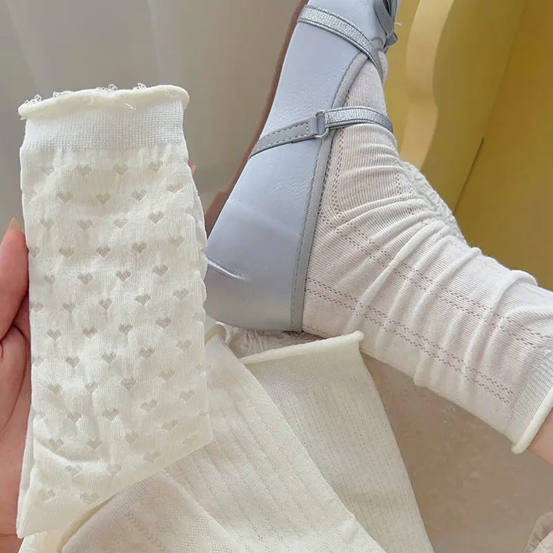 Japanese Women Summer Thin Hollow Out Heart Long Loose Socks JK Lolita Sweet Girls Solid Color Breathable Cotton Spring Stocking
Japanese Women Summer Thin Hollow Out Heart Long Loose Socks JK Lolita Sweet Girls Solid Color Breathable Cotton Spring Stocking
