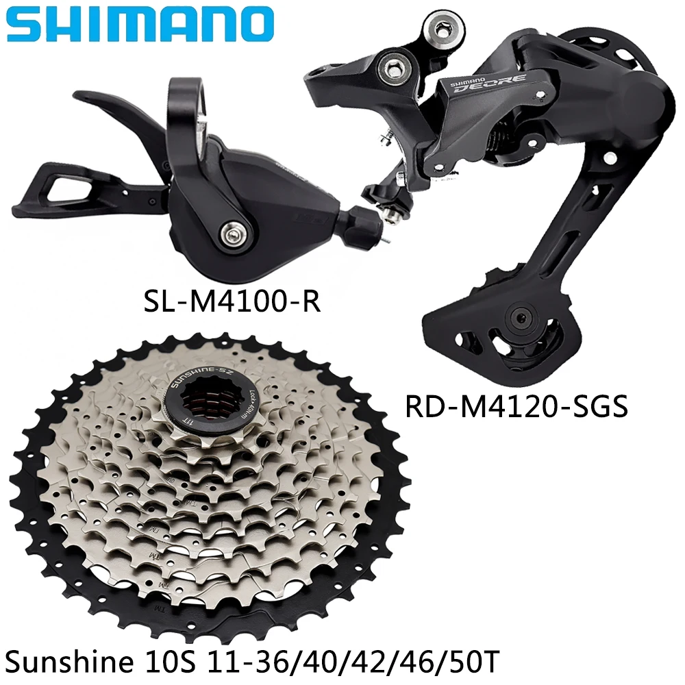 SHIMANO DEORE M4100 10 Speed Derailleur Groupset MTB Bike Sunshine 10S 11-36/40/42/46/50T Cassette Bicycle Parts
SHIMANO DEORE M4100 10 Speed Derailleur Groupset MTB Bike Sunshine 10S 11-36/40/42/46/50T Cassette Bicycle Parts