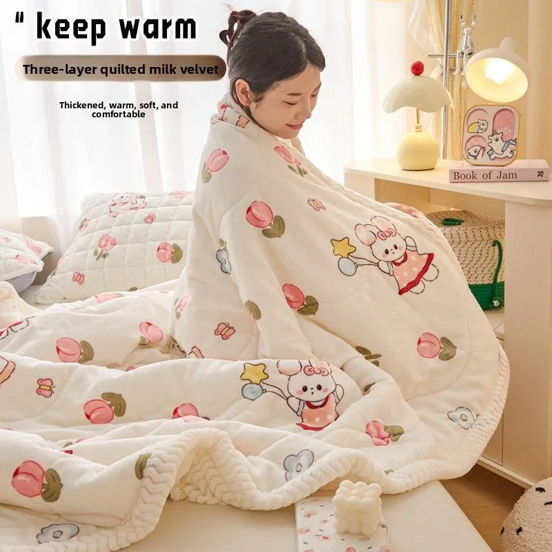Thickened Three-Layer Cotton Milk Velvet Baby Blanket Warm Cover Cartoon Shawl Blanket Composite Woolen Blanket Autumn Winter...
Thickened Three-Layer Cotton Milk Velvet Baby Blanket Warm Cover Cartoon Shawl Blanket Composite Woolen Blanket Autumn Winter...