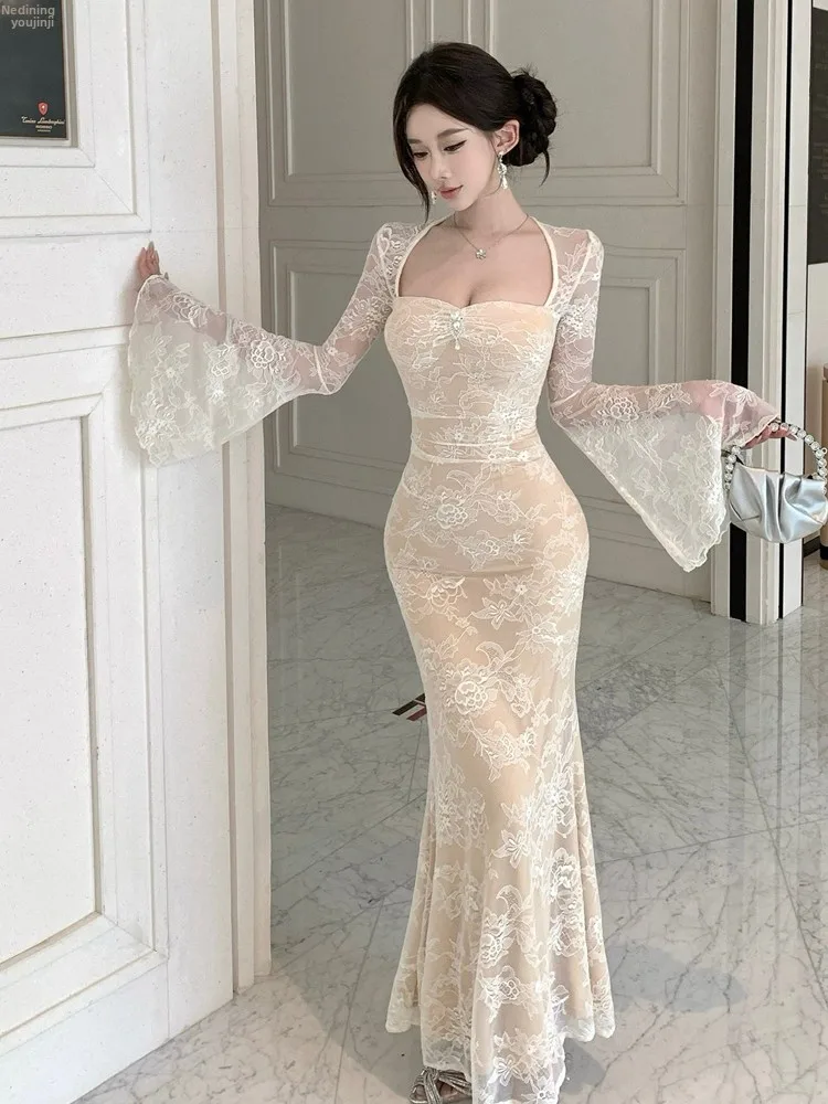 Сексуальная кружевная длинная юбка Bell Sve с низким вырезом и высокой талией для молодых женщин в летнем сезоне 20-х годов
Сексуальная кружевная длинная юбка Bell Sve с низким вырезом и высокой талией для молодых женщин в летнем сезоне 20-х годов