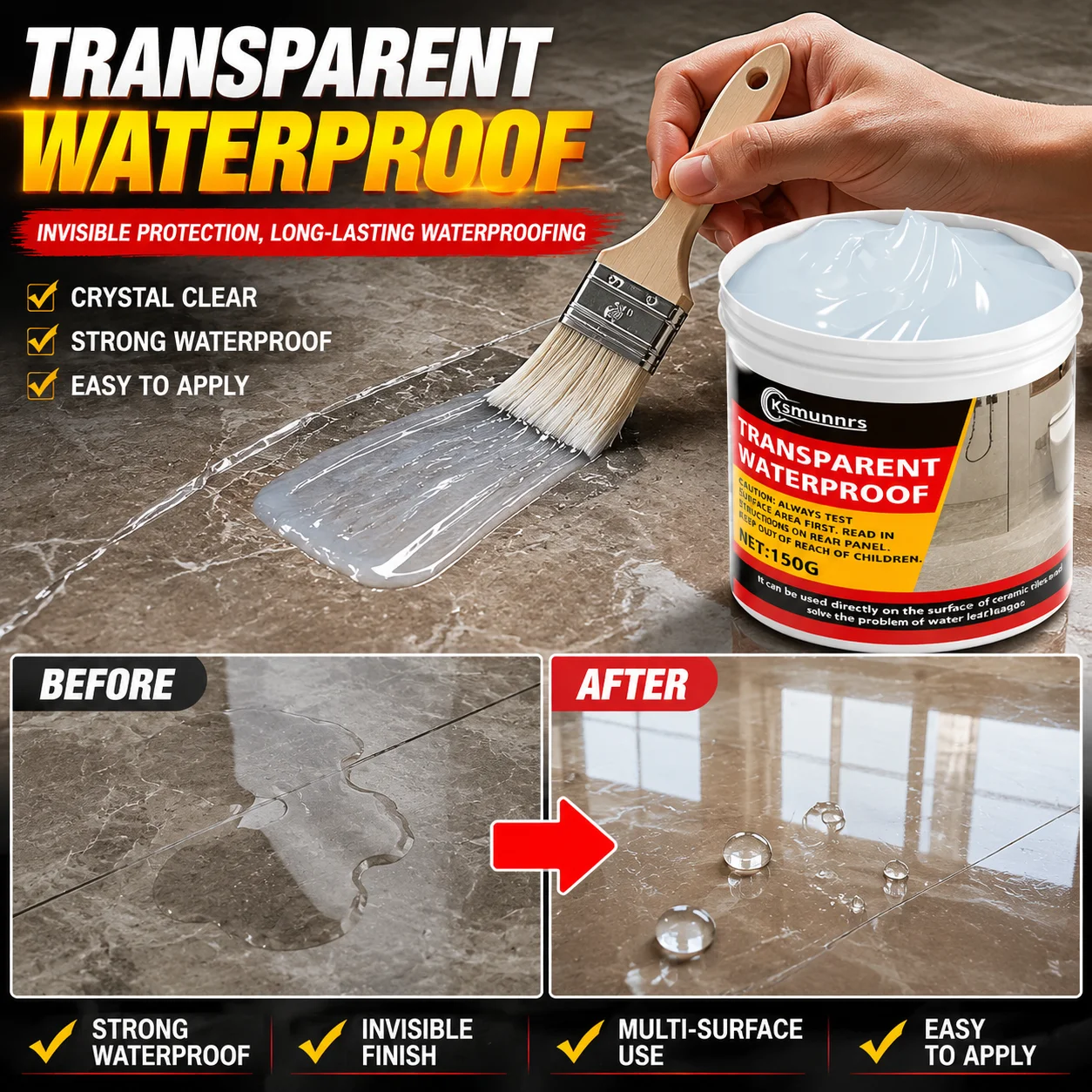 Flexible Waterproof Sealant for Roof Bathroom RV Window and Exterior Wall Crack Repair
Flexible Waterproof Sealant for Roof Bathroom RV Window and Exterior Wall Crack Repair