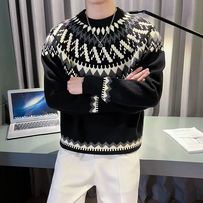 Свитера вязаные с длинными рукавами и круглым вырезом, геометрический контрастный цвет, пуловер с волнистым вырезом, мужские модные осенне-зимние топы WT42
Свитера вязаные с длинными рукавами и круглым вырезом, геометрический контрастный цвет, пуловер с волнистым вырезом, мужские модные осенне-зимние топы WT42