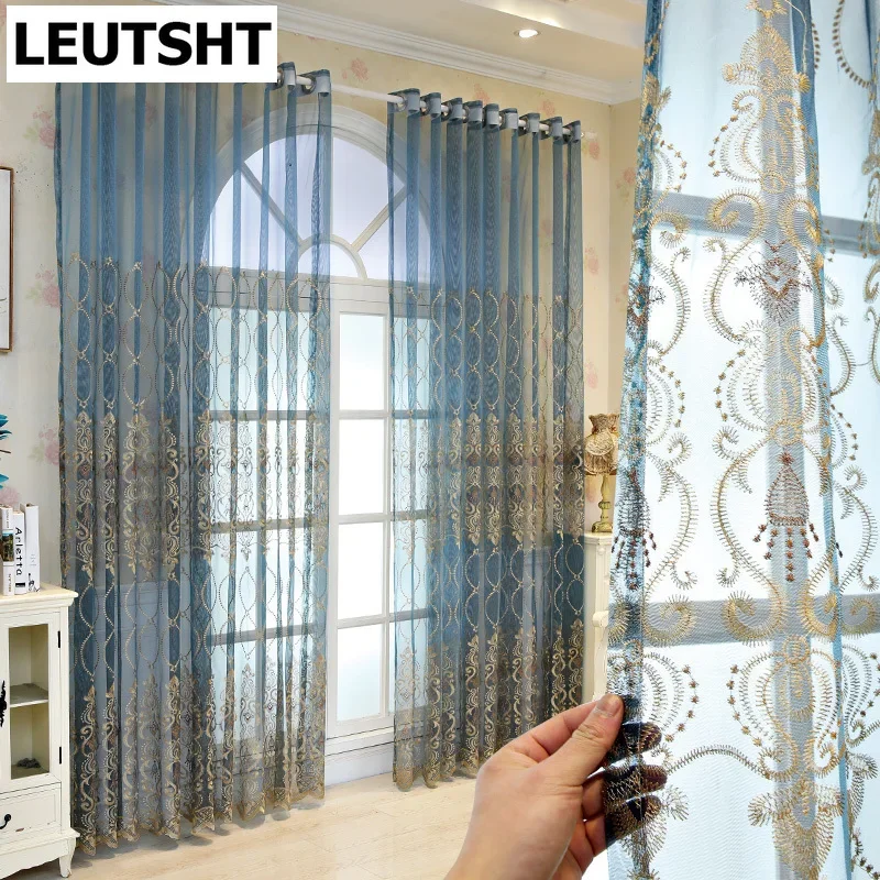 European-style Curtains for Living Decor Dining Room and Bedroom Luxury Embroidered Tulle Fabric
European-style Curtains for Living Decor Dining Room and Bedroom Luxury Embroidered Tulle Fabric