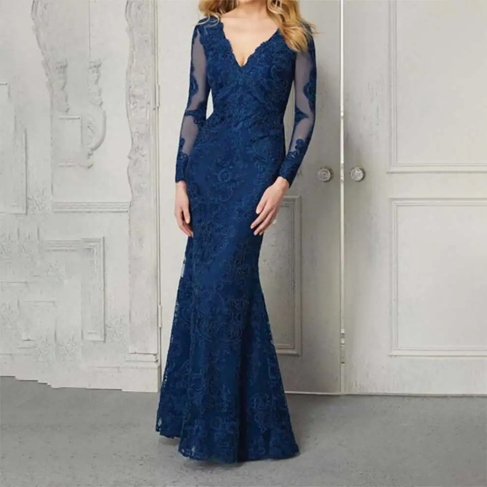 Элегантное вечернее платье с кружевной аппликацией и v-образным вырезом с длинным рукавом, платье русалки для выпускного вечера, сексуальные вечерние платья с открытой спиной, свадебные платья для гостей
Элегантное вечернее платье с кружевной аппликацией и v-образным вырезом с длинным рукавом, платье русалки для выпускного вечера, сексуальные вечерние платья с открытой спиной, свадебные платья для гостей