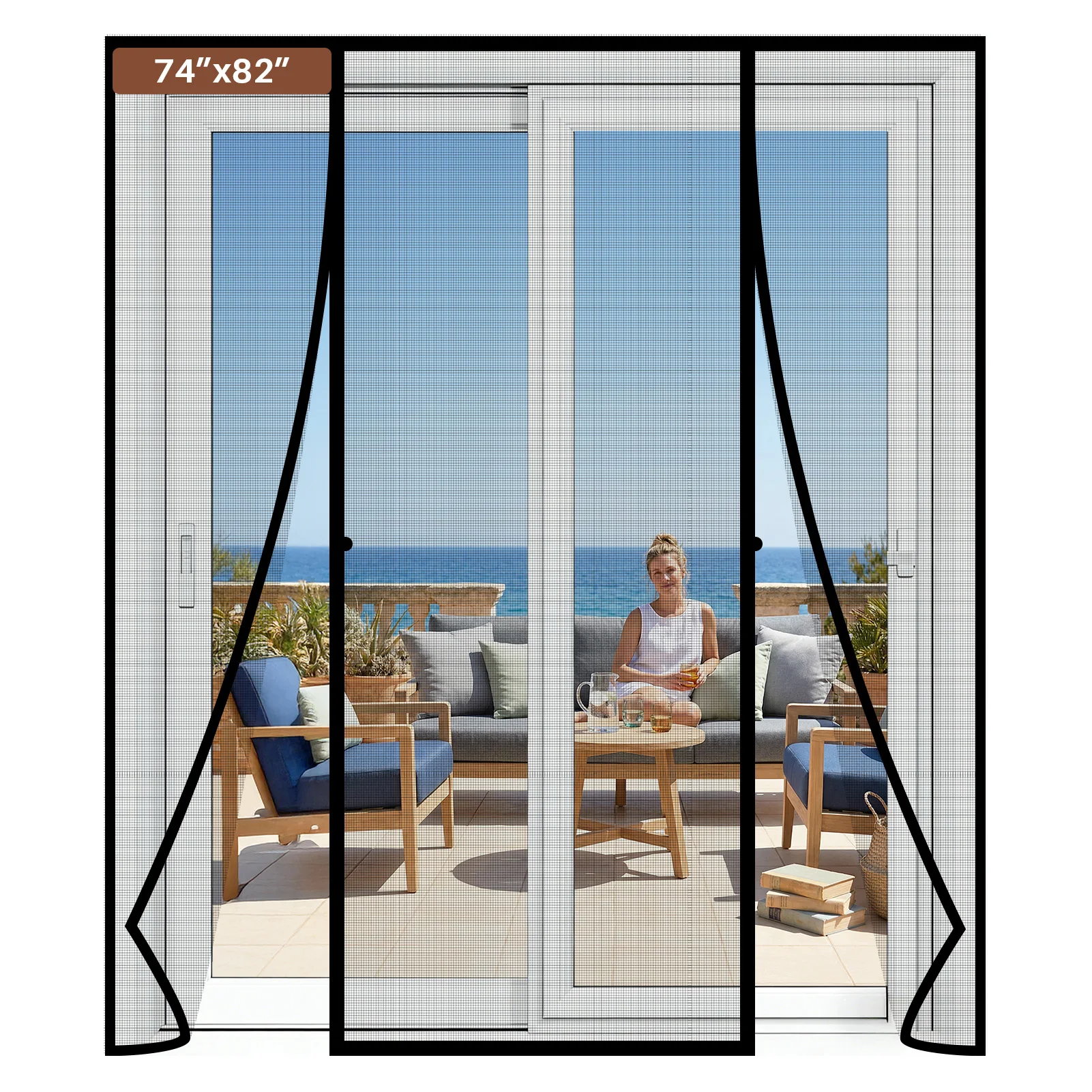 Magnetic Screen Door for Sliding & French Doors Double-Sided Opening Screen Reinforced Mesh with Strong Magnets for Large Front
Magnetic Screen Door for Sliding & French Doors Double-Sided Opening Screen Reinforced Mesh with Strong Magnets for Large Front