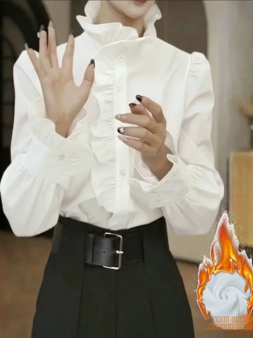 Ele Thiened Women's irt Wood ain Design Faionable Agel Top Casual French Sle Loose Fit Long Sve
Ele Thiened Women's irt Wood ain Design Faionable Agel Top Casual French Sle Loose Fit Long Sve