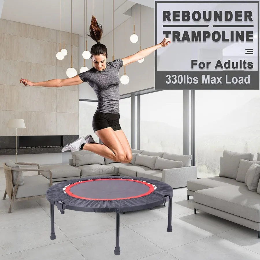 40 Inch Mini Exercise Trampoline for Adults or Indoor Fitness Rebounder Trampoline with Safety Pad Max
40 Inch Mini Exercise Trampoline for Adults or Indoor Fitness Rebounder Trampoline with Safety Pad Max