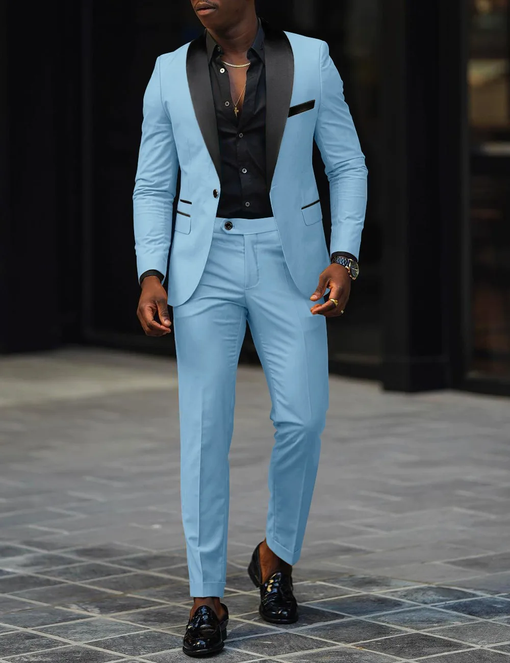 Mens Pant Suit Slim Fit Shawl Collar One Button Blazer Jacket Straight Trousers 2 Piece Set Grooms Smart Casual Suits for Men
Mens Pant Suit Slim Fit Shawl Collar One Button Blazer Jacket Straight Trousers 2 Piece Set Grooms Smart Casual Suits for Men