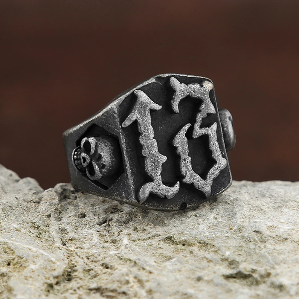 Vintage Black Stainless Steel Lucky Number Rings For Men Women Punk Hip Hop Skull Ring Fashion Party Biker Jewelry Wholesale
Vintage Black Stainless Steel Lucky Number Rings For Men Women Punk Hip Hop Skull Ring Fashion Party Biker Jewelry Wholesale