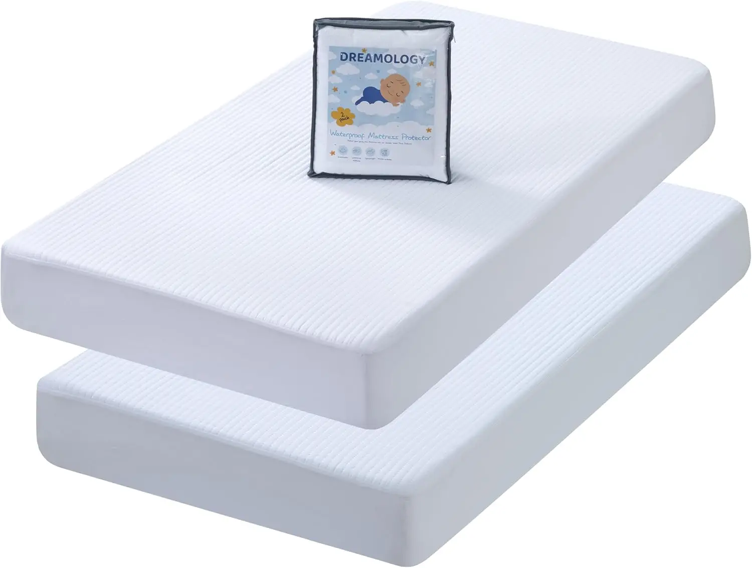 Pa And Play Mattr Protector,2 Pack,Mini Crib Mattr Protector,For Baby Girl And Boy,Soft,Quilted Crib Mattr Pad Cover,Waterproof
Pa And Play Mattr Protector,2 Pack,Mini Crib Mattr Protector,For Baby Girl And Boy,Soft,Quilted Crib Mattr Pad Cover,Waterproof