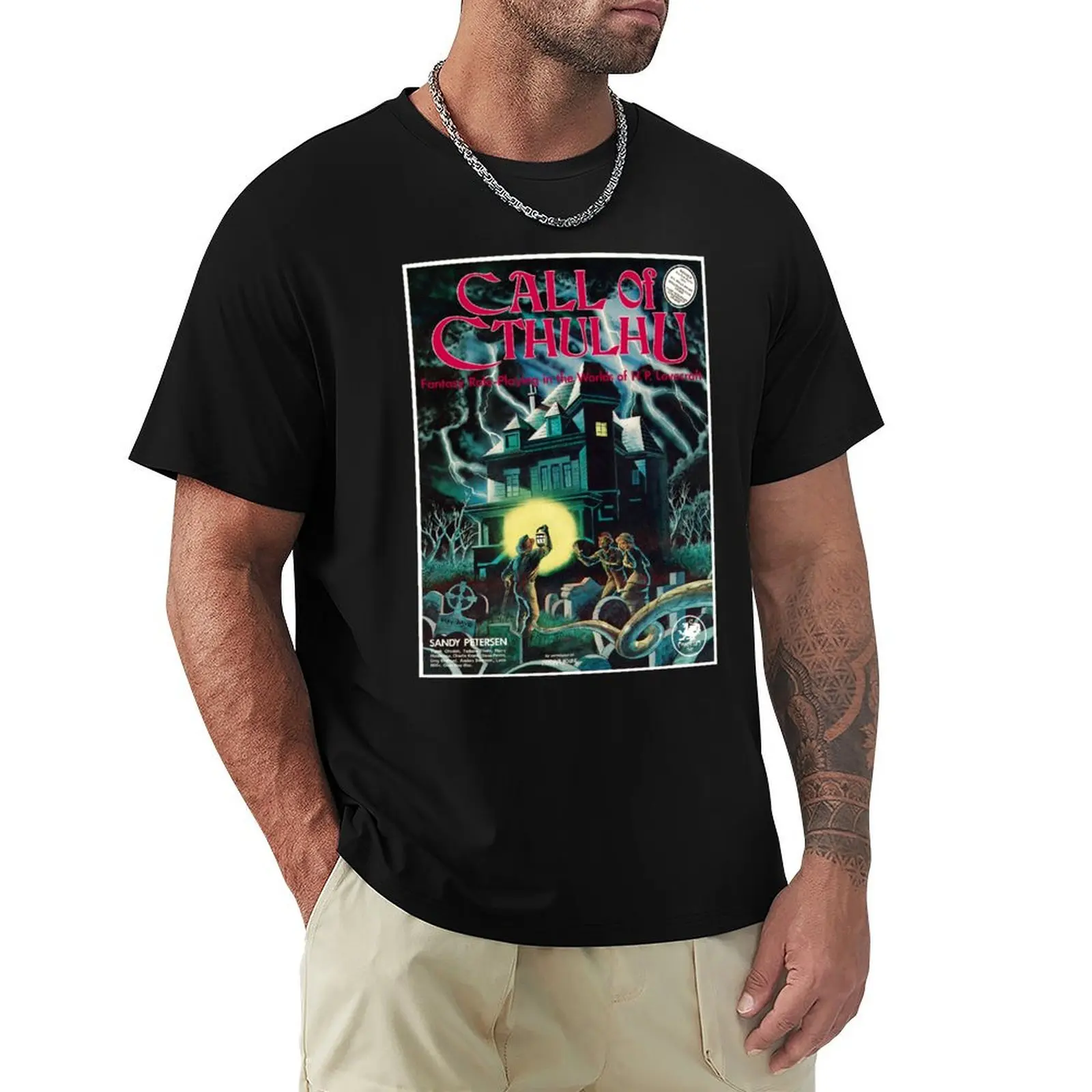 Call of Cthulhu 1st Edition Cover T-Shirt cotton graphic tees oversized graphic tee summer clothes tops plus size men clothing
Call of Cthulhu 1st Edition Cover T-Shirt cotton graphic tees oversized graphic tee summer clothes tops plus size men clothing