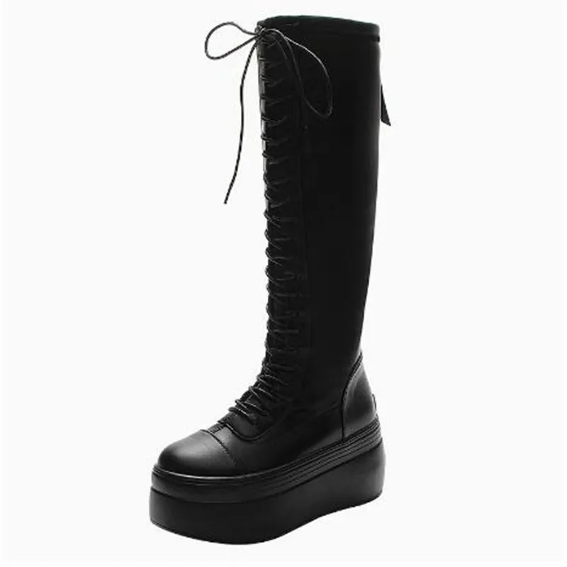 Luxury Genuine Leather Autumn Women Boots Knee ZIP High Motorcycle Boots 8CM Platform Wedge Women Winter Warm Botas Women Shoes
Luxury Genuine Leather Autumn Women Boots Knee ZIP High Motorcycle Boots 8CM Platform Wedge Women Winter Warm Botas Women Shoes
