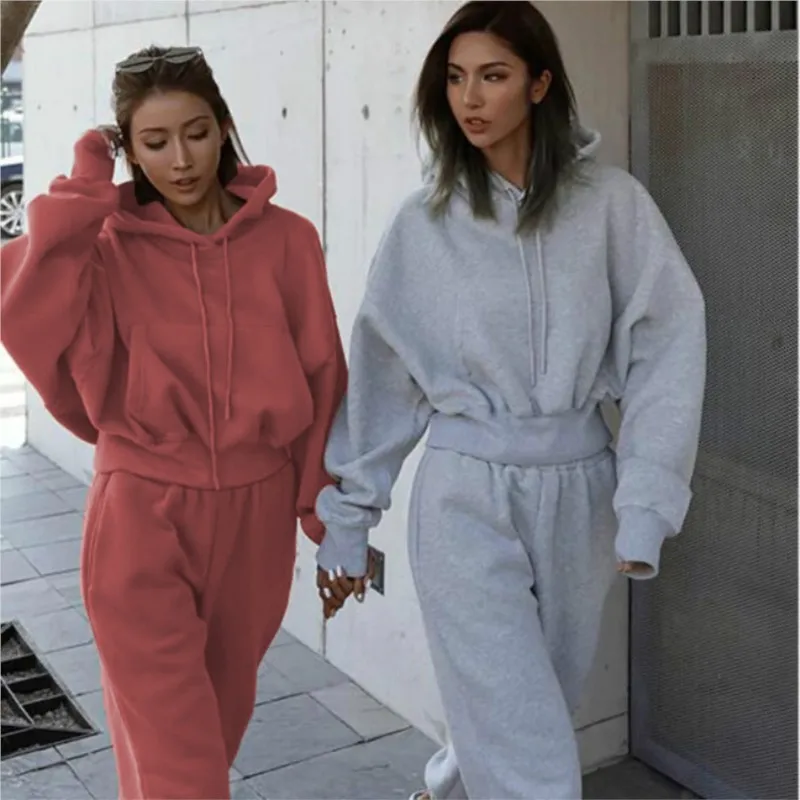 2025 Women's Solid Color Hoodie Jacket Set Winter Casual Sportswear Breathable Stretch Fabric Versatile for Gym & Daily Wear
2025 Women's Solid Color Hoodie Jacket Set Winter Casual Sportswear Breathable Stretch Fabric Versatile for Gym & Daily Wear