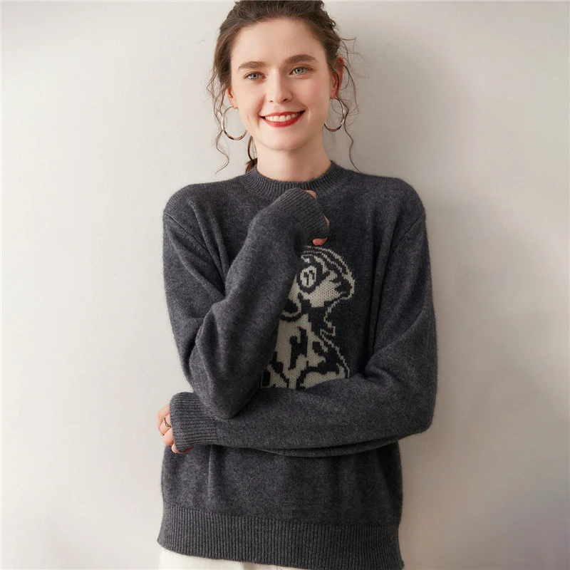 2025 New Women 100% Cashmere Sweater Autumn Winter O-neck Pullover Basic Thick Long Sleeve Cashmere Knitwear Soft Loose Clothing
2025 New Women 100% Cashmere Sweater Autumn Winter O-neck Pullover Basic Thick Long Sleeve Cashmere Knitwear Soft Loose Clothing