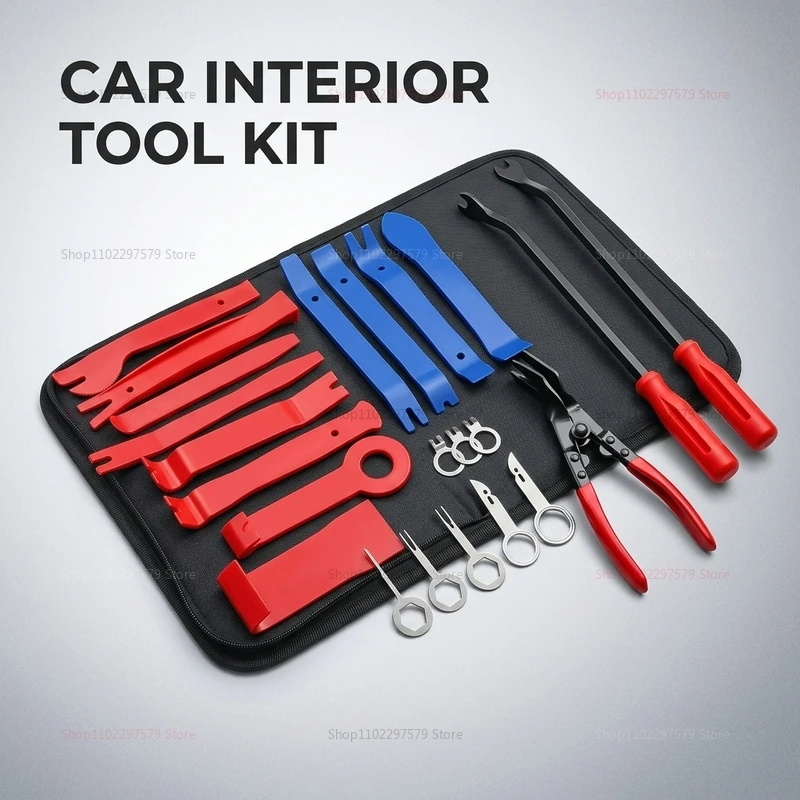 19 Pieces Car Audio Disassembly Tool Set Dashboard Trim Removal Kit Interior Panel Tools for Radio Door Dash Auto Repair Install
19 Pieces Car Audio Disassembly Tool Set Dashboard Trim Removal Kit Interior Panel Tools for Radio Door Dash Auto Repair Install