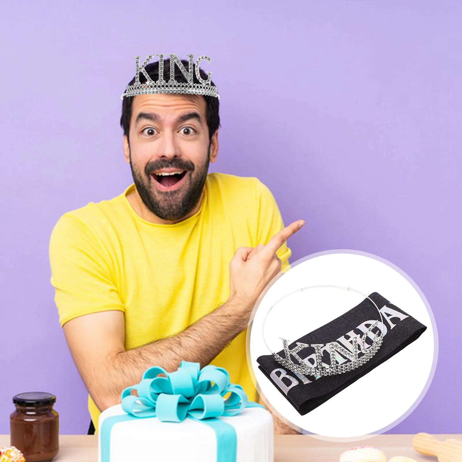 1Set Birthday King Crown Sash Durable Comfortable Adult Party Accessories Elegant Appearance Headband Shoulder Strap Birthday
1Set Birthday King Crown Sash Durable Comfortable Adult Party Accessories Elegant Appearance Headband Shoulder Strap Birthday