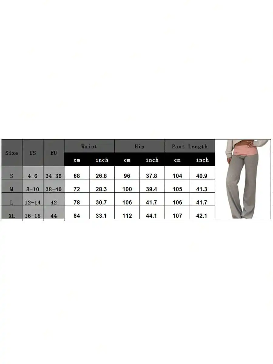 Fold Over Yoga Pants Women Elastic Waist Low Rise Straight Wide Leg Sweatpants Stretchy Loose Gym Lounge Pants
Fold Over Yoga Pants Women Elastic Waist Low Rise Straight Wide Leg Sweatpants Stretchy Loose Gym Lounge Pants