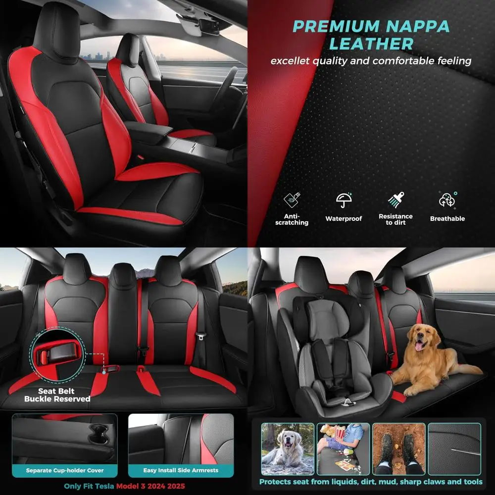 Индивидуальный чехол на сиденье для Tesla Model 3 2024 2025, 5-местный чехол на сиденье, полный комплект, сменные аксессуары из искусственной кожи наппа, черный
Индивидуальный чехол на сиденье для Tesla Model 3 2024 2025, 5-местный чехол на сиденье, полный комплект, сменные аксессуары из искусственной кожи наппа, черный