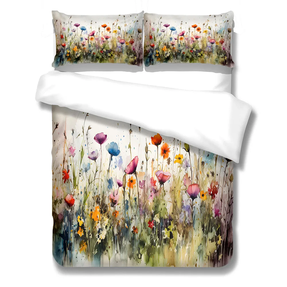 Watercolor Flowers Duvet Cover Set King Queen Double Full Twin Single Size Bed Linen Set
Watercolor Flowers Duvet Cover Set King Queen Double Full Twin Single Size Bed Linen Set