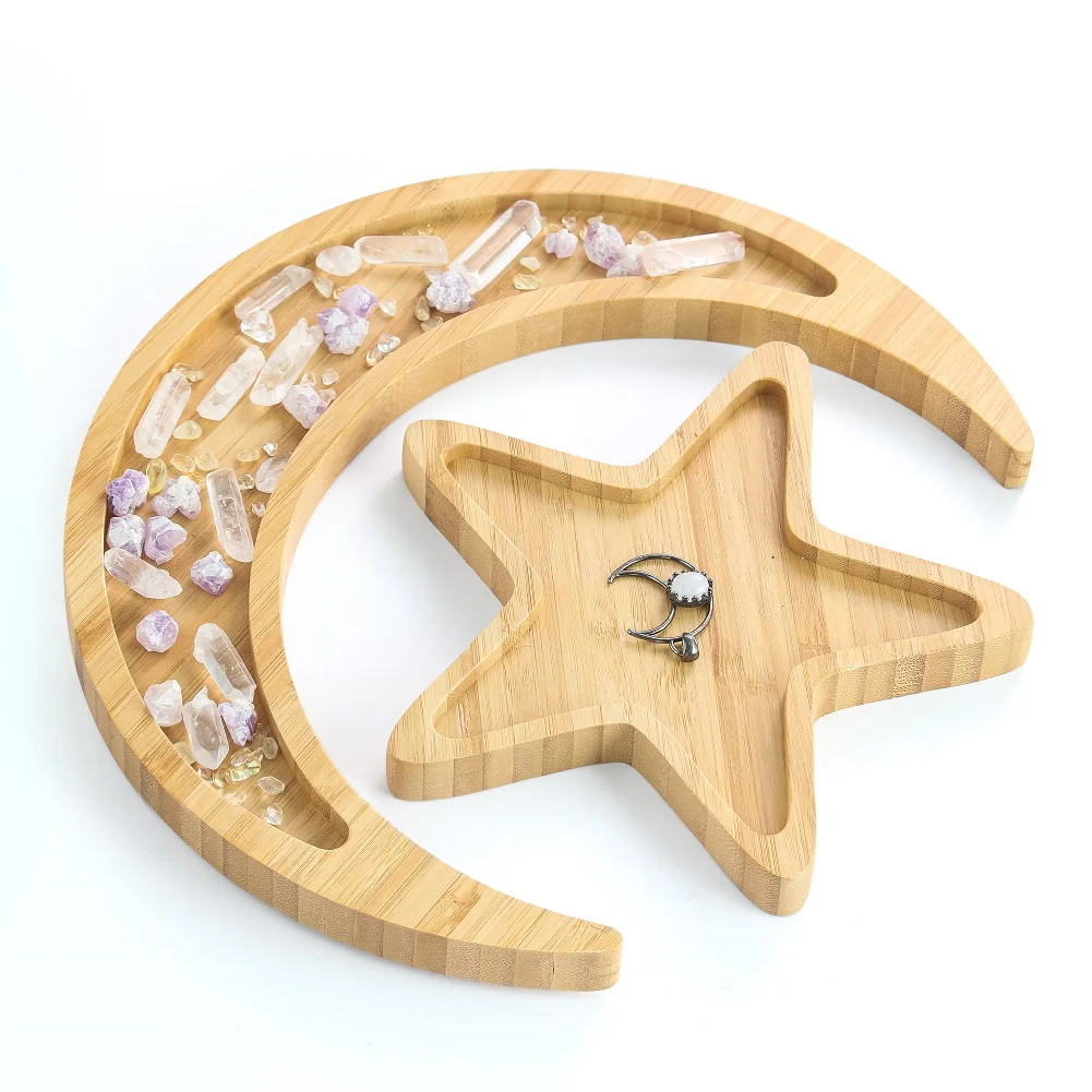 Wooden Star Moon Tray Crystal Organizer Jewelry Trays Decorative Display Stand Holder Dish Jewelry Healing Storage Home Decor
Wooden Star Moon Tray Crystal Organizer Jewelry Trays Decorative Display Stand Holder Dish Jewelry Healing Storage Home Decor