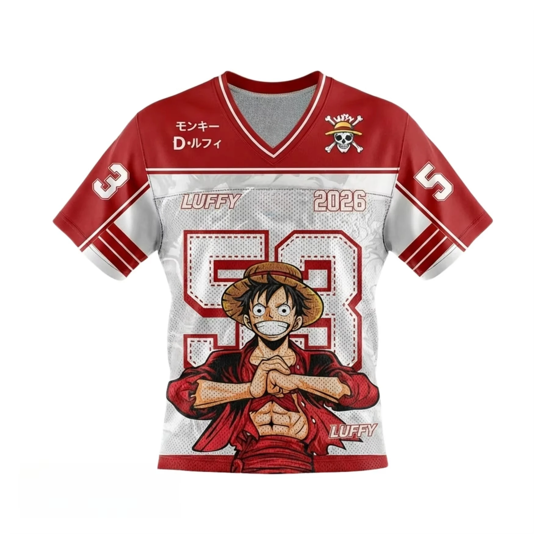 Summer 2026 One Piece Munch D. Luffy "No. 53 2026 Limited" Baseball 3D Printed Breathable Quick Dry T-shirt for Boys and Girls
Summer 2026 One Piece Munch D. Luffy "No. 53 2026 Limited" Baseball 3D Printed Breathable Quick Dry T-shirt for Boys and Girls