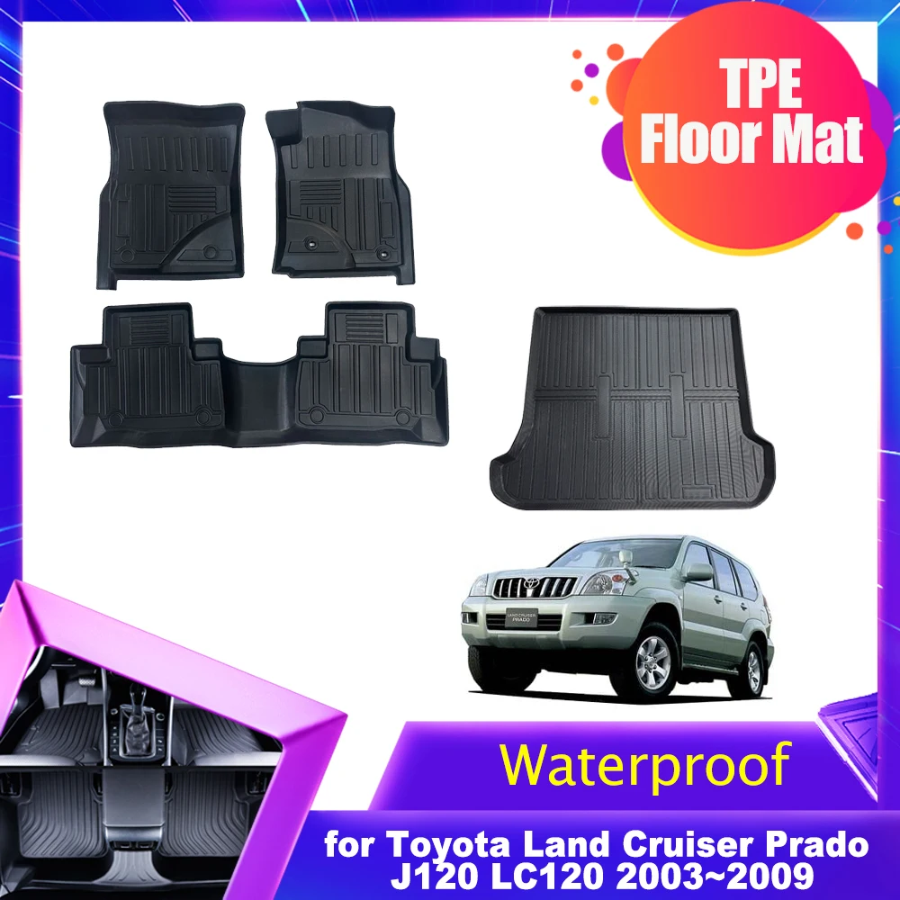 Floor Mat for Toyota Land Cruiser Prado J120 LC120 2003~2009 TPE Liner Trunk Foot Pad Waterproof Non-slip Protector Accessories
Floor Mat for Toyota Land Cruiser Prado J120 LC120 2003~2009 TPE Liner Trunk Foot Pad Waterproof Non-slip Protector Accessories
