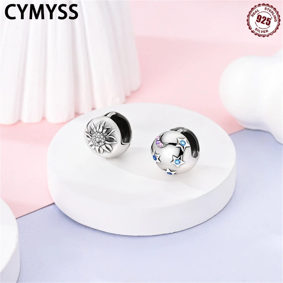 CYMYSS 2025 New S925 Sterling Silver Jewelry Ball Sun Moon Star Hoop Earrings Boutique Birthday Party Gift Jewelry Women Earring
CYMYSS 2025 New S925 Sterling Silver Jewelry Ball Sun Moon Star Hoop Earrings Boutique Birthday Party Gift Jewelry Women Earring